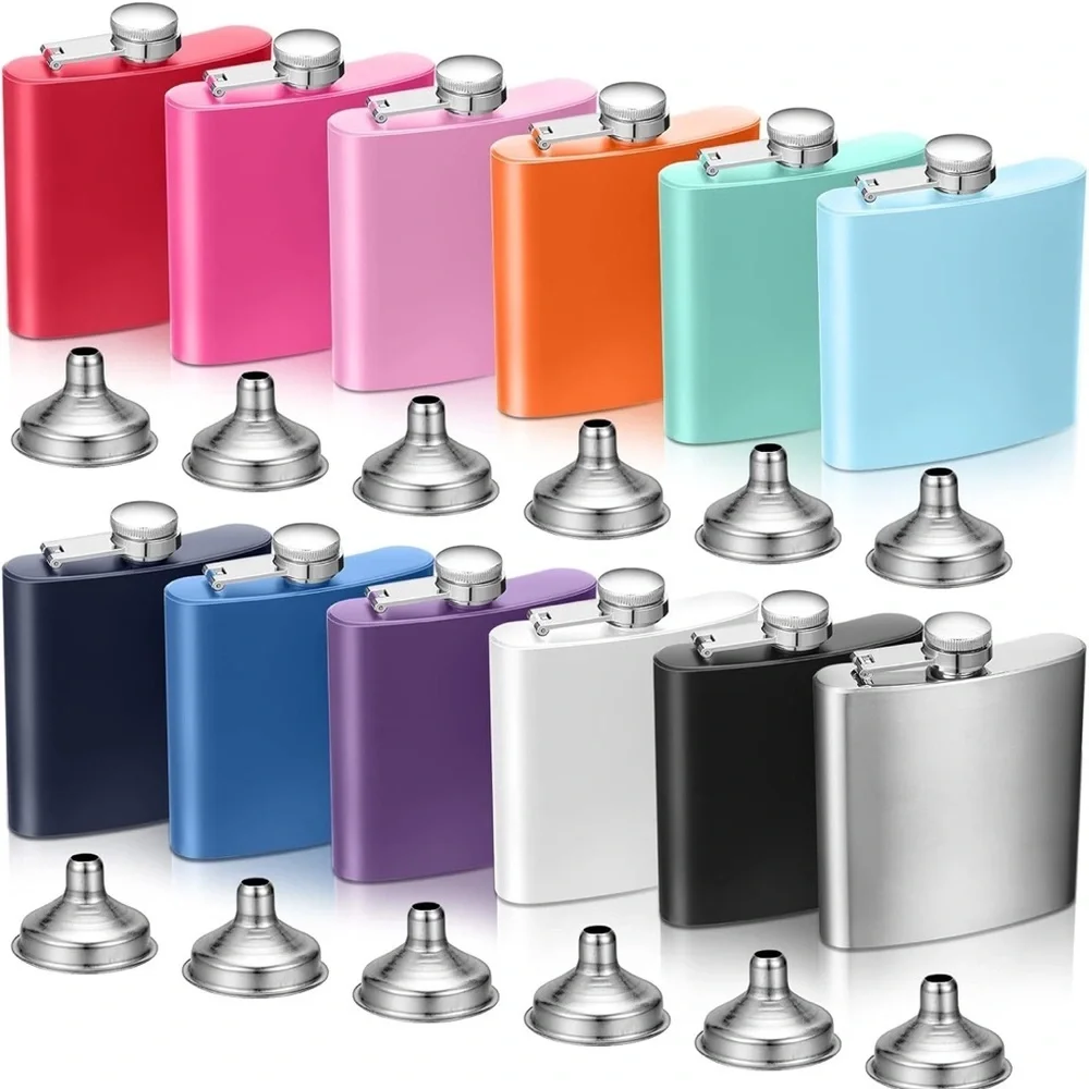 6 oz Stainless Steel Hip Flask with Funnel & Gift Box